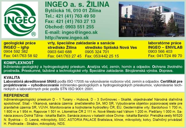 INGEO a.s. Žilina