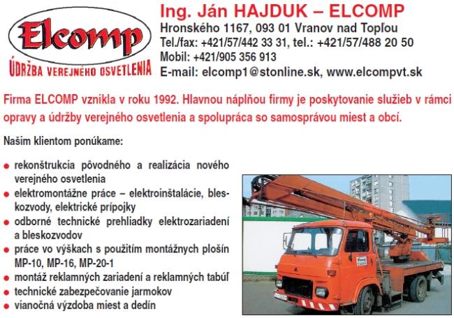 ELCOMP - Ing. Ján Hajduk